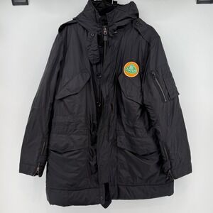 Polo Ralph Lauren Lotus Cars Patch Field Jacket Mens‎ Large Black Hooded Parka